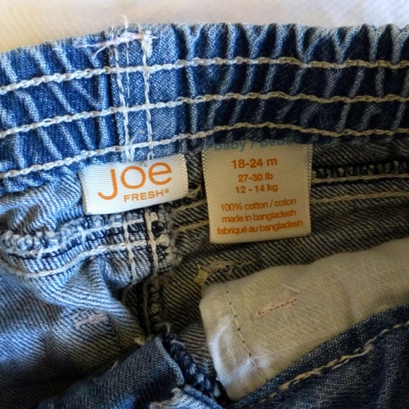 joe fresh heart embroidered medium wash denim jeans 18-24 months baby girl - Picture 5 of 8